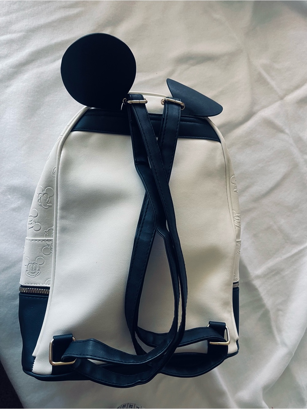 Disney White & Black Mickey Ear Mini Backpack - Picture 2 of 5